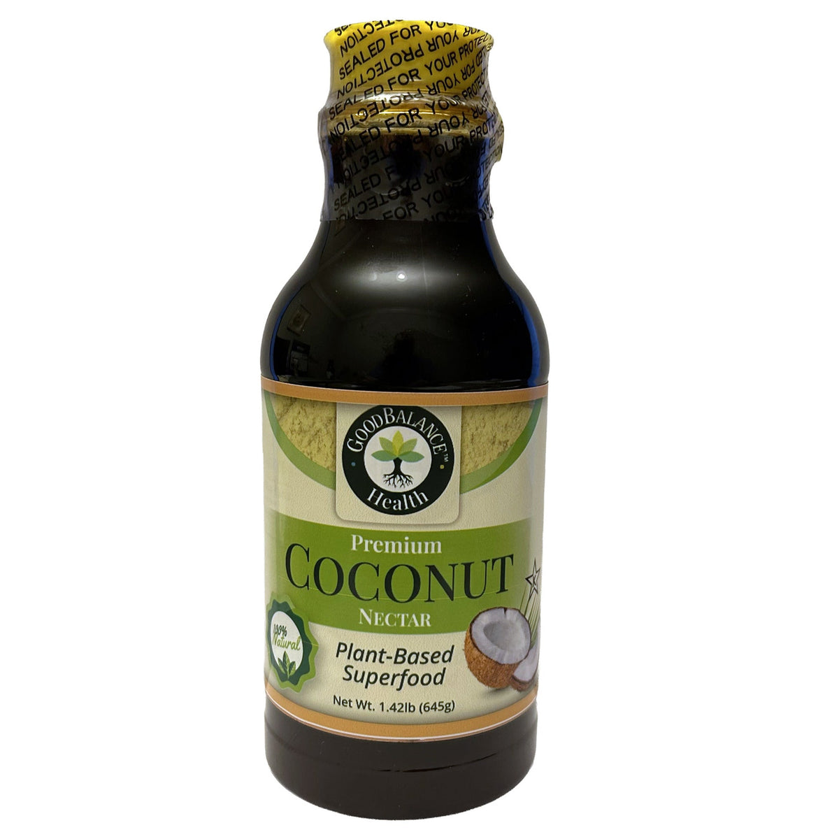 Good Balance Health Coconut Nectar Syrup 1.42 lb bottle, front