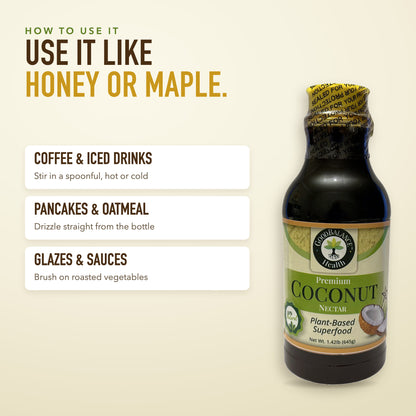 Coconut Nectar Syrup, Caramel Flavor, 1.42 lb
