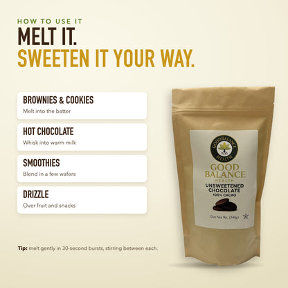 How to use: brownies, hot chocolate, smoothies, drizzle