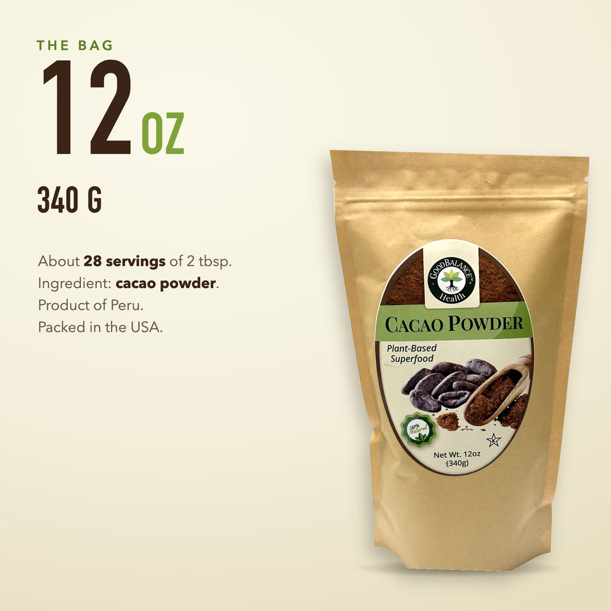 12 oz (340 g) bag, about 28 servings