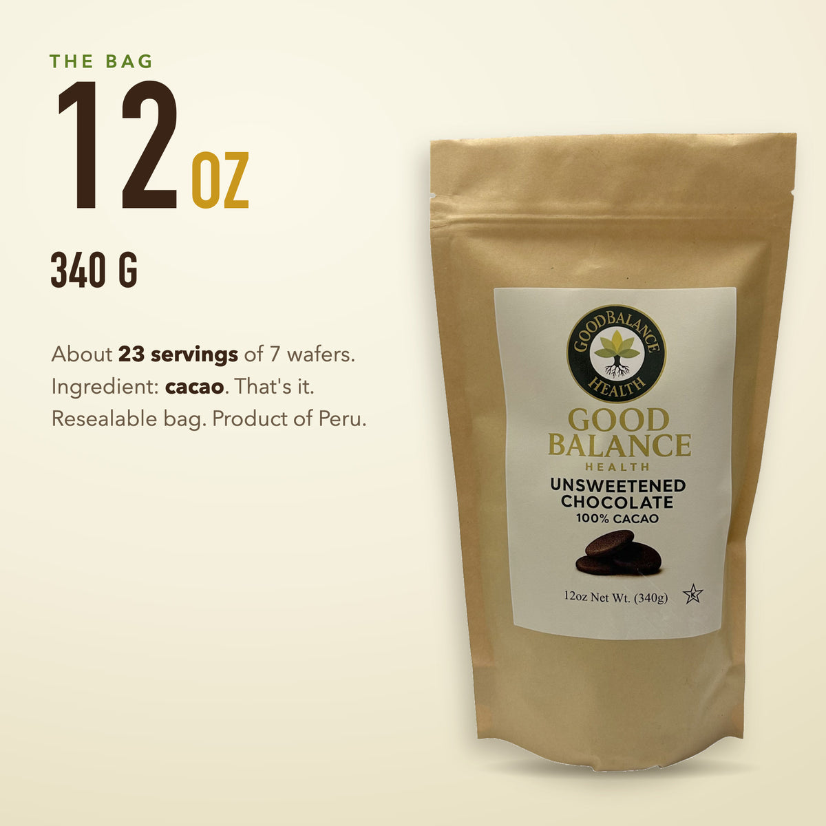12 oz (340 g) bag, about 23 servings