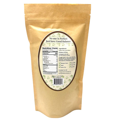 Back label with ingredients and nutrition facts