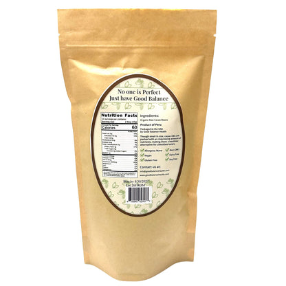 Back label with ingredients and nutrition facts