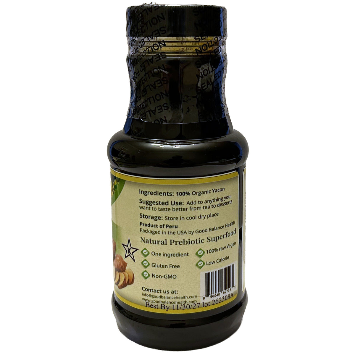 Yacon Syrup, 1 Ingredient Peruvian Yacon Root, 11.25 oz