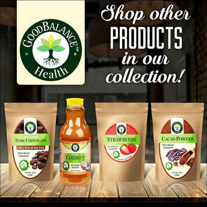 Good Balance Health Organic Cacao Powder | Raw Unsweetened Cacao Powder for Baking, Smoothies & Hot Chocolate | Plant-Based Superfood, Non-GMO, Gluten Free, Vegan & Keto Friendly, Resealable Bag