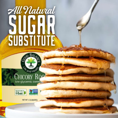 Good Balance Health Chicory Root Syrup, All Natural , Low Glycemic Sweetener, Sugar Substitute, Non GMO, Gluten Free, Keto Sugar, Vegan Friendly, Baking, organic chicory root, 2 Bottles 21 Ounces (600 Grams) (2)