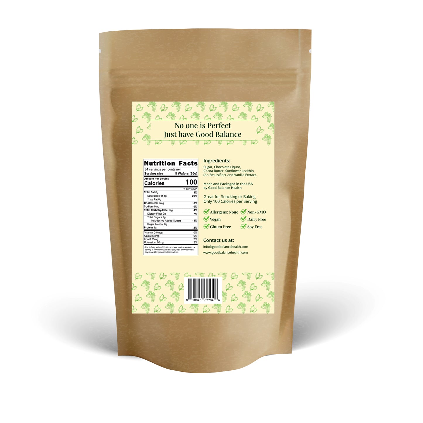 Dark Chocolate Wafers 2 Pack 48oz