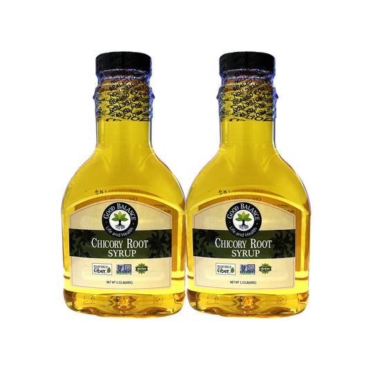 Chicory Root Fiber Syrup 2-pack, two 21 oz bottles