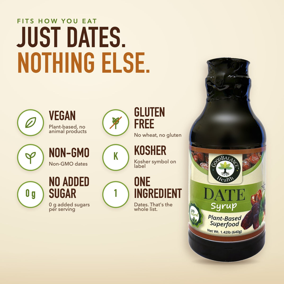 Date Syrup, 1 Ingredient Caramel Sweetener, 22.6 oz