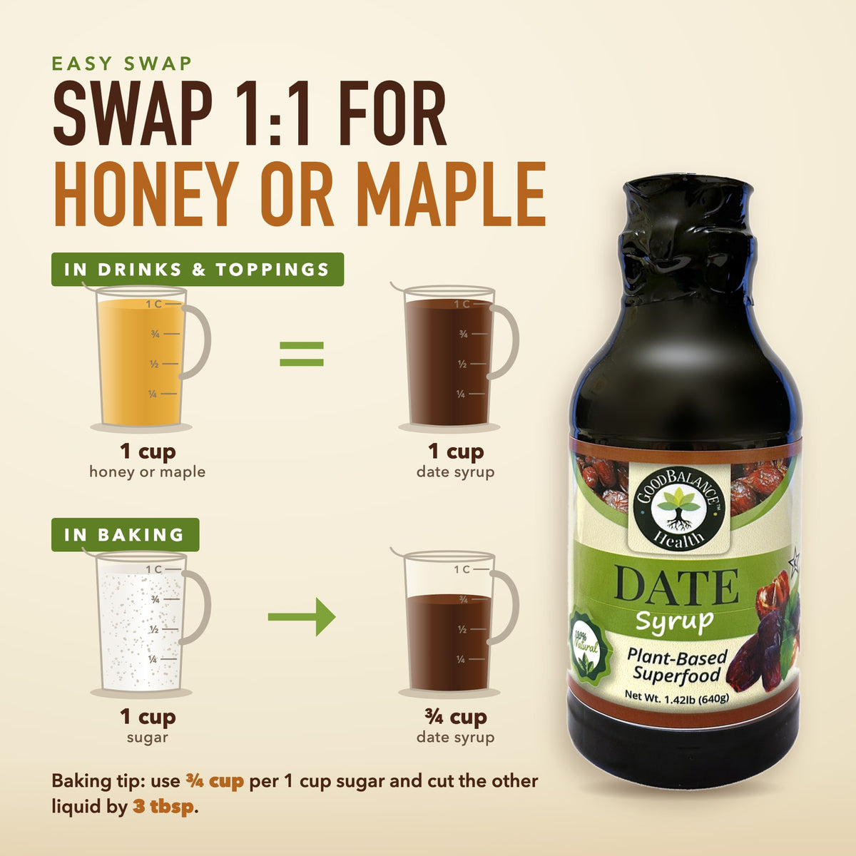 Date Syrup, 1 Ingredient Caramel Sweetener, 22.6 oz