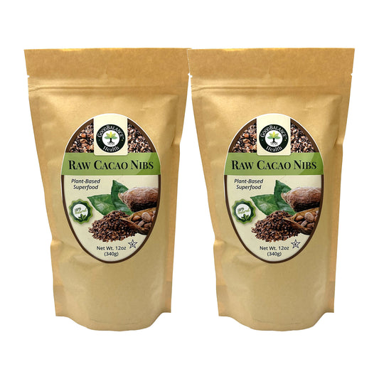 Raw Cacao Nibs 2-pack, two 12 oz bags